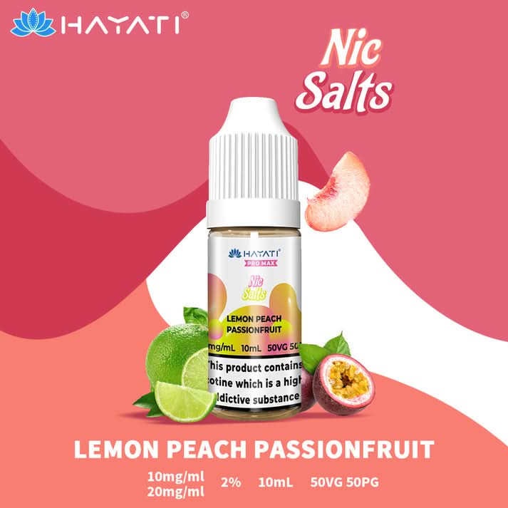 Hayati Pro Max Nic Salt - Lemon Peach Passionfruit | Buy 1 Get 1 free