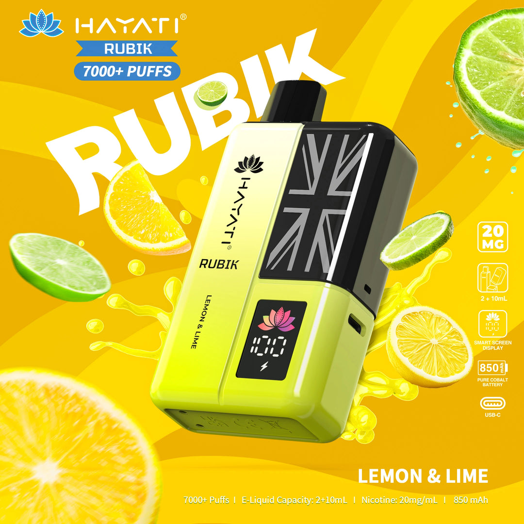 Hayati Rubik 7000 Puffs - Lemon & Lime 