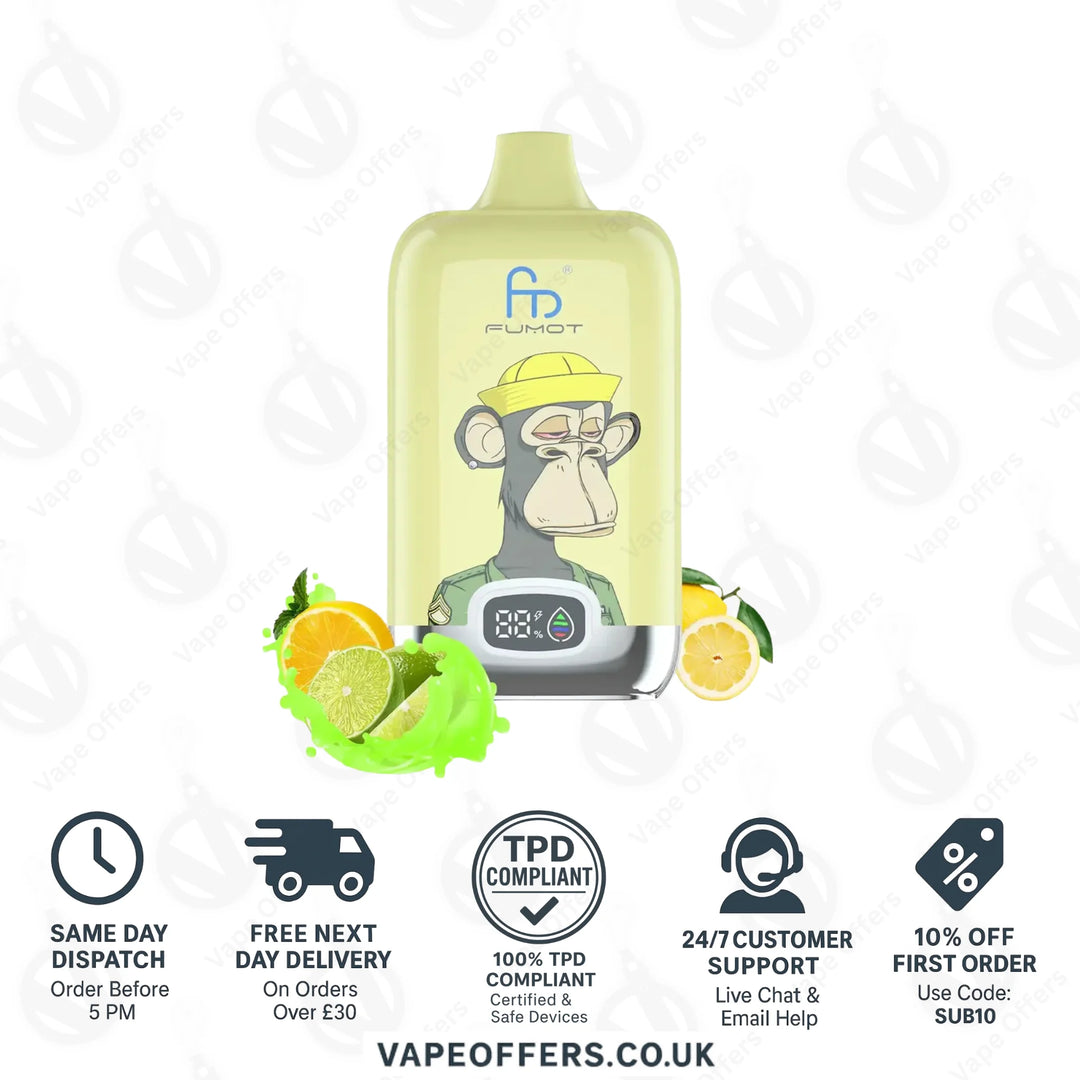 Lemon & Lime Fumot Digital Box 12000 Puffs Vape