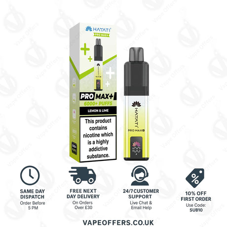 Hayati Pro Max Plus 6000 Pod Kit Lemon Lime 