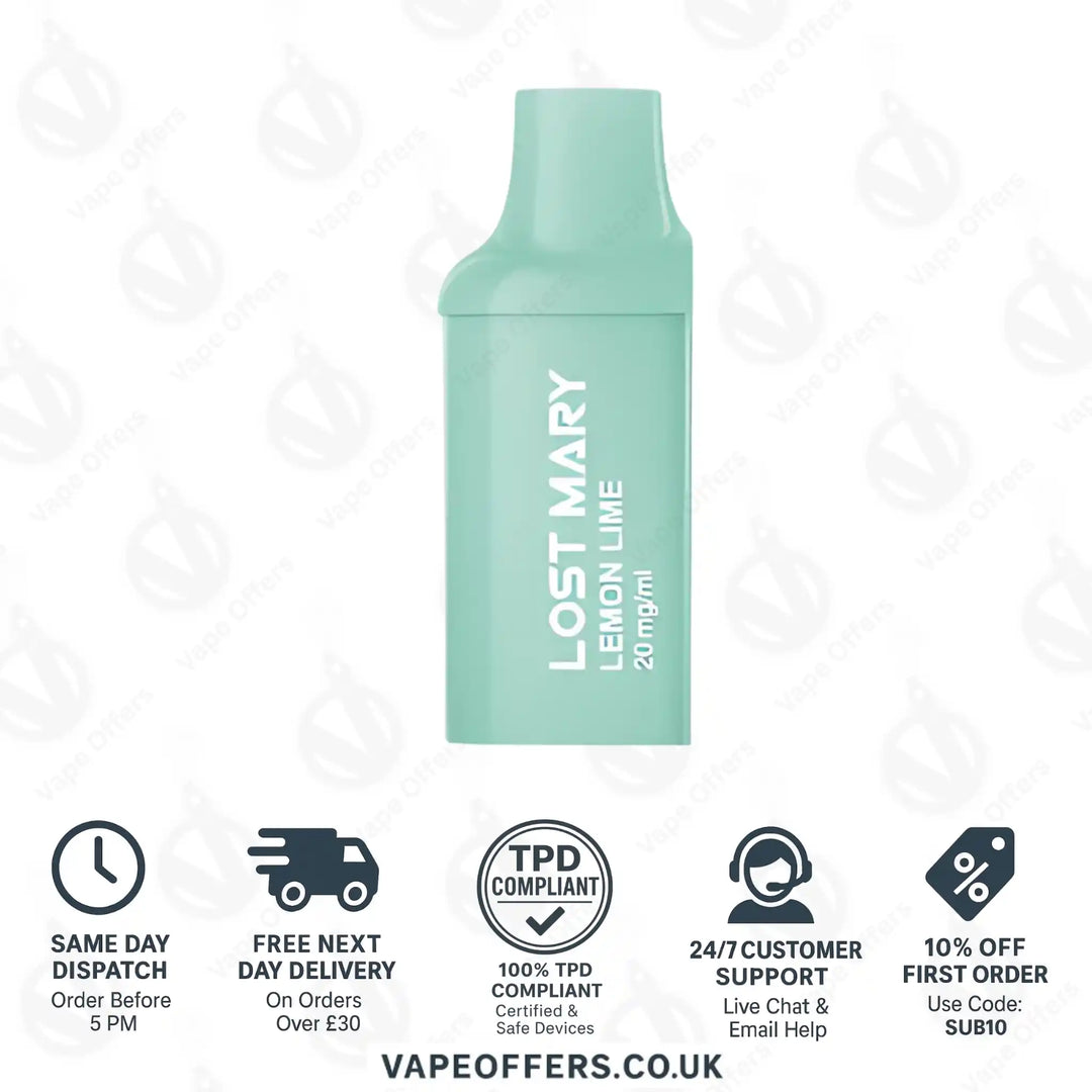 Lemon Lime Lost Mary BM600 Prefilled Pod