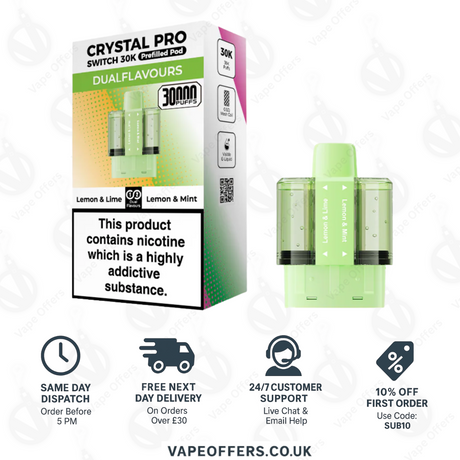 Crystal Pro Switch 30k Prefille | Replacement Pods | 5 for £35