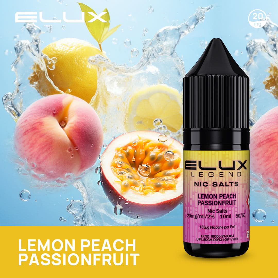 Lemon Peach Passionfruit Elux Legend Nic Salt 20mg