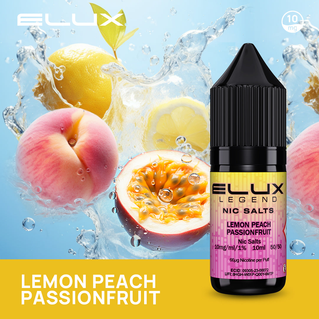 Lemon Peach Passionfruit Elux Legend Nic Salt 10mg