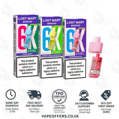 Lost Mary BM6000 Prefilled Pods | Replacement Pods