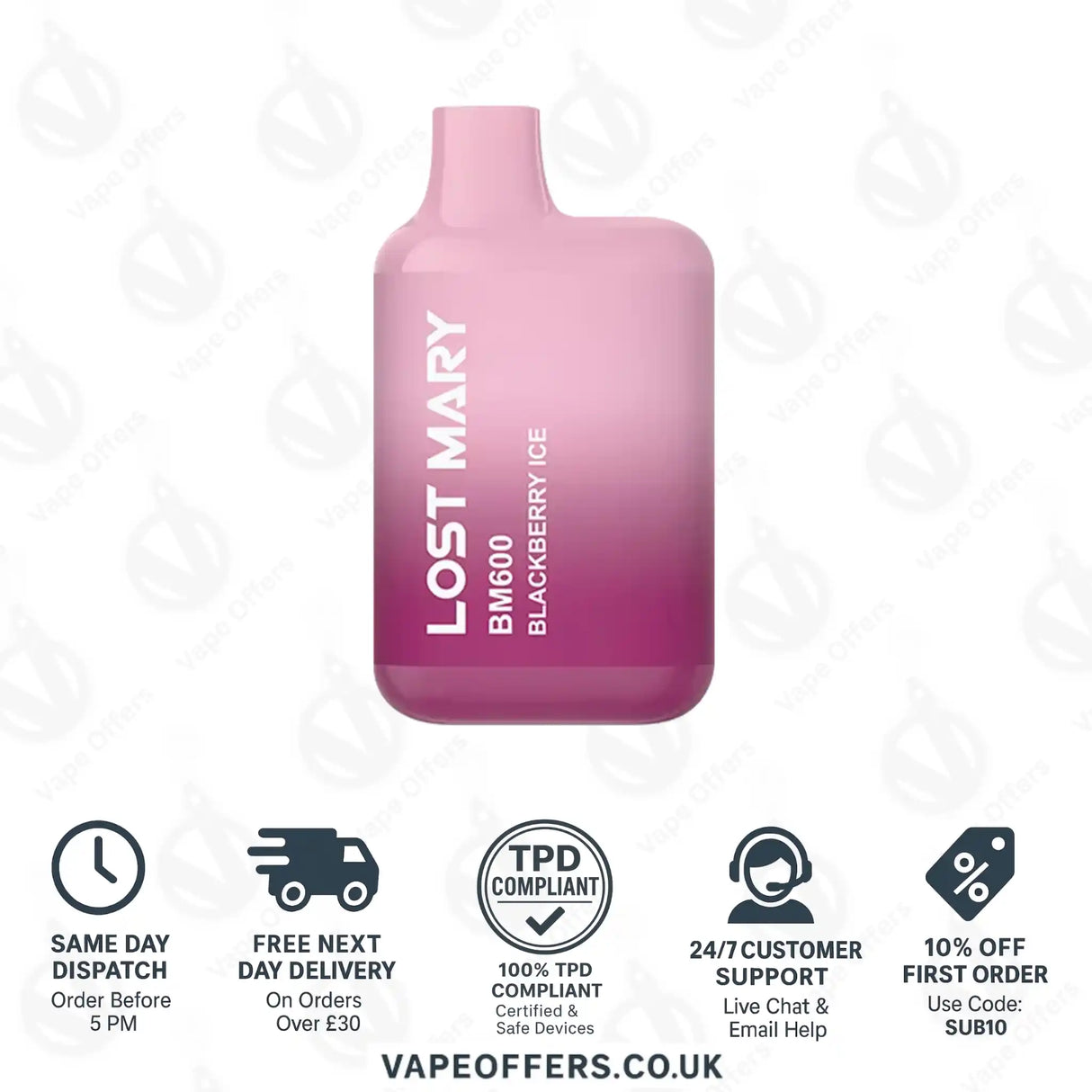 Lost Mary BM600 Prefilled Pod Vape Kit Blackberry Ice