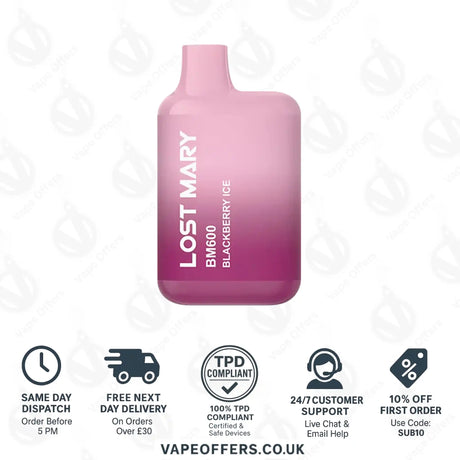 Lost Mary BM600 Prefilled Pod Vape Kit Blackberry Ice