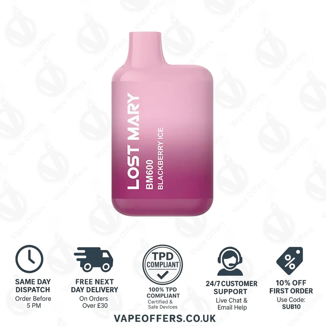 Lost Mary BM600 Prefilled Pod Vape Kit Blackberry Ice