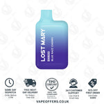 Load image into Gallery viewer, Lost Mary BM600 Prefilled Pod Vape Kit Blue Razz Cherry
