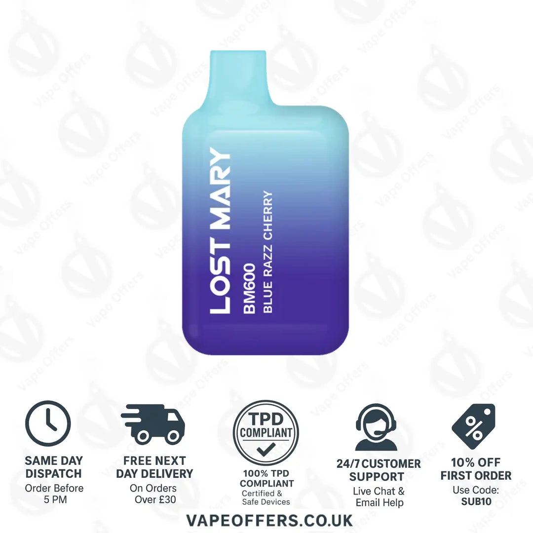 Lost Mary BM600 Prefilled Pod Vape Kit Blue Razz Cherry