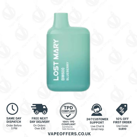 Lost Mary BM600 Prefilled Pod Vape Kit Blueberry