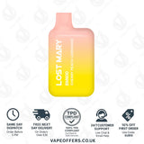 Lost Mary BM600 Prefilled Pod Vape Kit Cherry Peach Lemonade