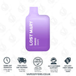 Load image into Gallery viewer, Lost Mary BM600 Prefilled Pod Vape Kit Grape
