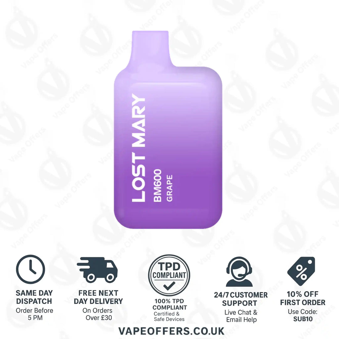 Lost Mary BM600 Prefilled Pod Vape Kit Grape