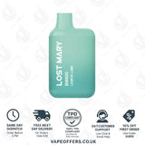 Lost Mary BM600 Prefilled Pod Vape Kit Lemon Lime