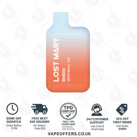 Lost Mary BM600 Prefilled Pod Vape Kit Marybull Ice