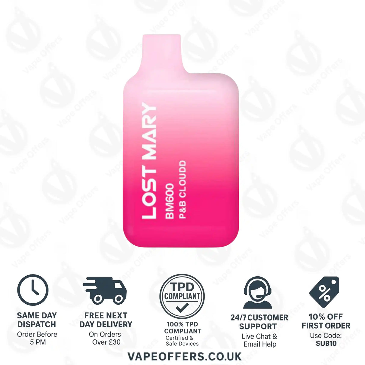 Lost Mary BM600 Prefilled Pod Vape Kit P&B Cloudd