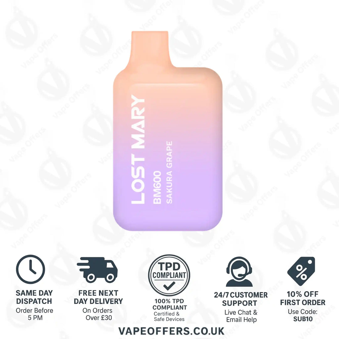 Lost Mary BM600 Prefilled Pod Vape Kit Sakura Grape