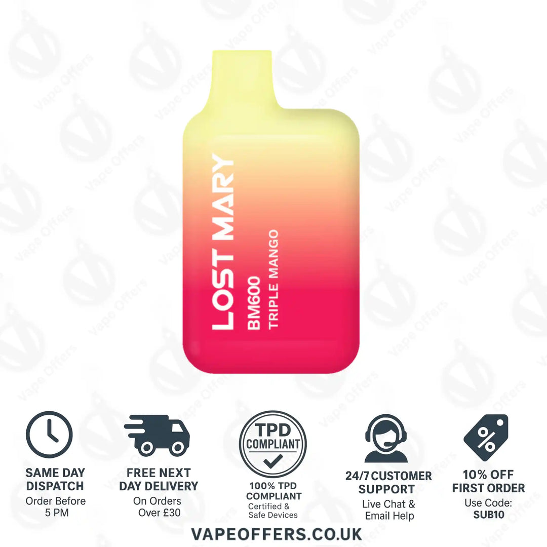 Lost Mary BM600 Prefilled Pod Vape Kit Triple Mango