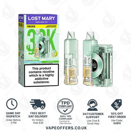 Lost Mary Nera30K Pureview Prefilled Pod Kit Lemon Edition