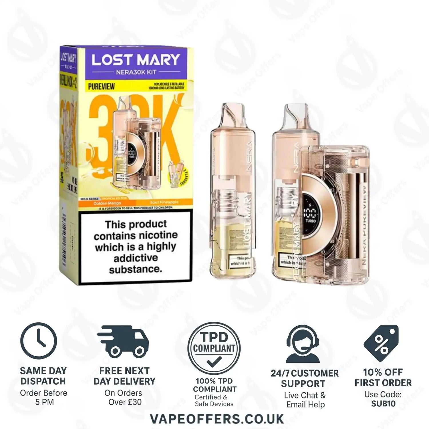 Lost Mary Nera30K Pureview Prefilled Pod Kit Tropical Edition 