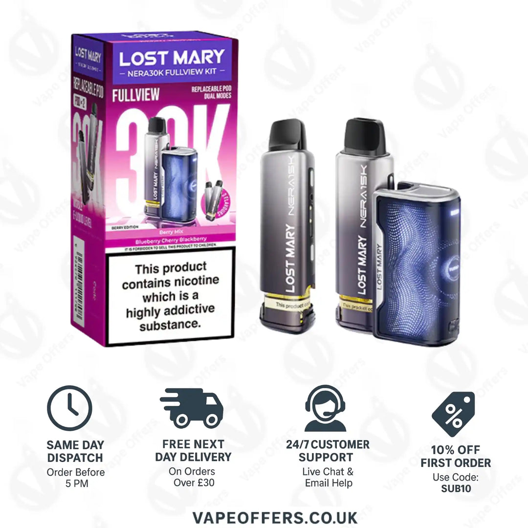 Lost Mary Nera 30K Fullview Prefilled Pod Kit – Berry Edition