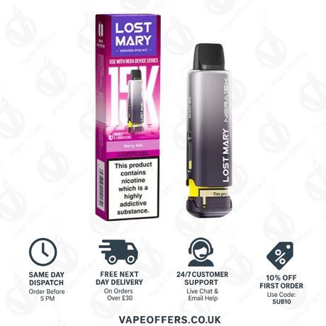 Lost Mary Nera Fullview Prefilled Pod - Berry Mix