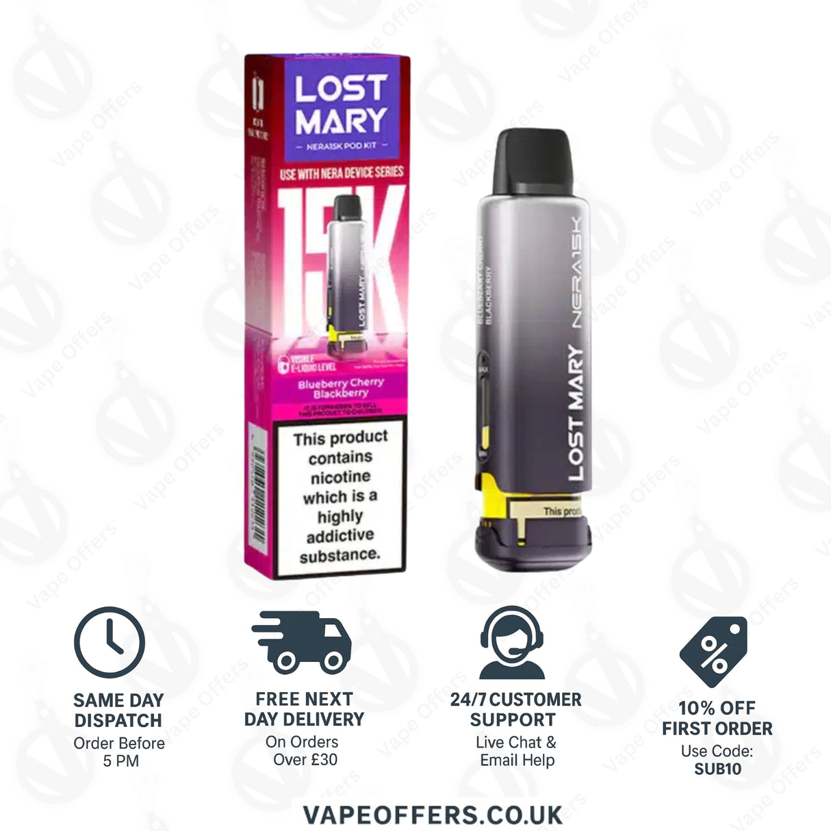 Lost Mary Nera Fullview Prefilled Pod - Blueberry Cherry Blackberry