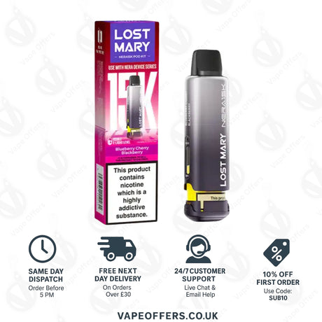 Lost Mary Nera Fullview Prefilled Pod - Blueberry Cherry Blackberry