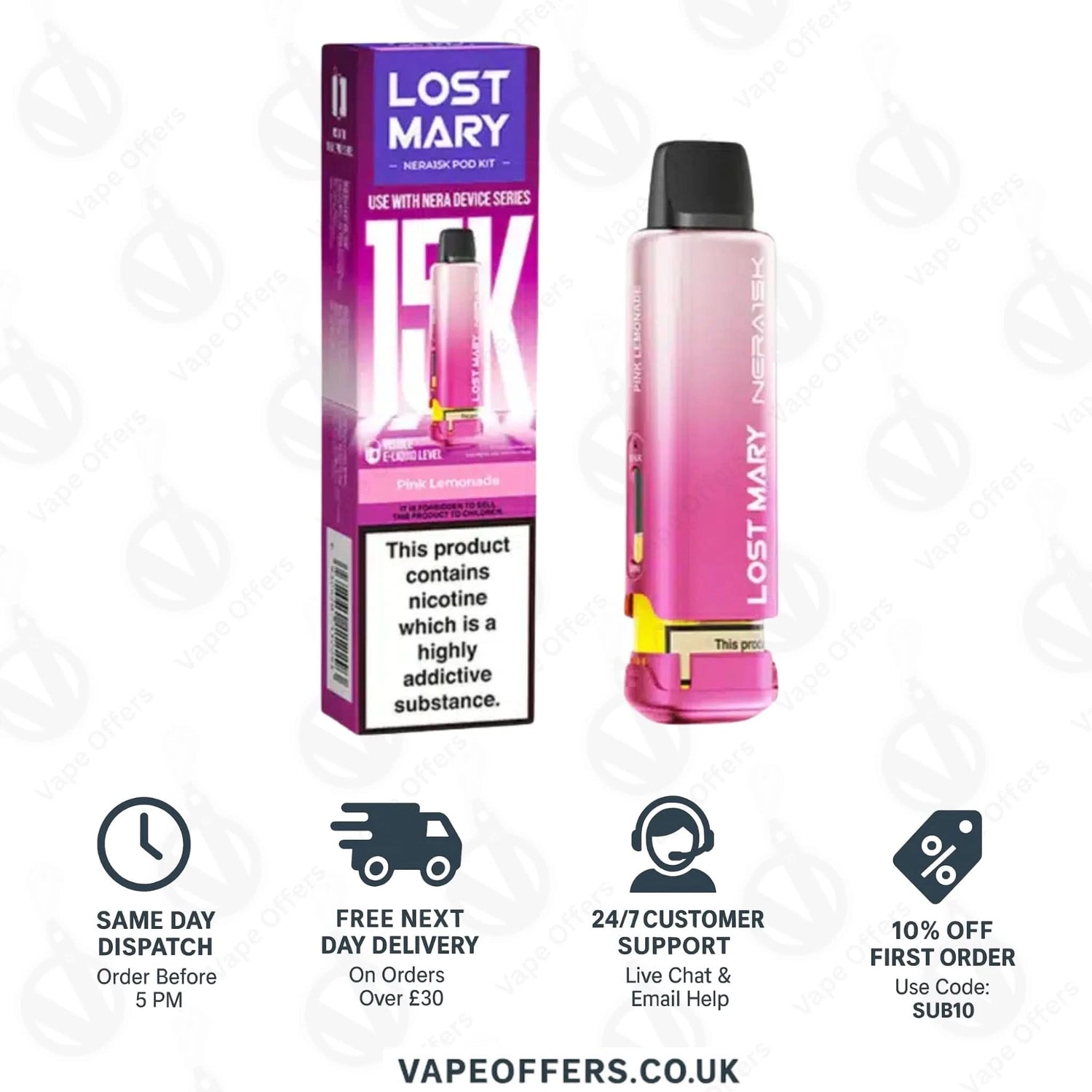 Lost Mary Nera Fullview Prefilled Pod - Pink Lemonade 