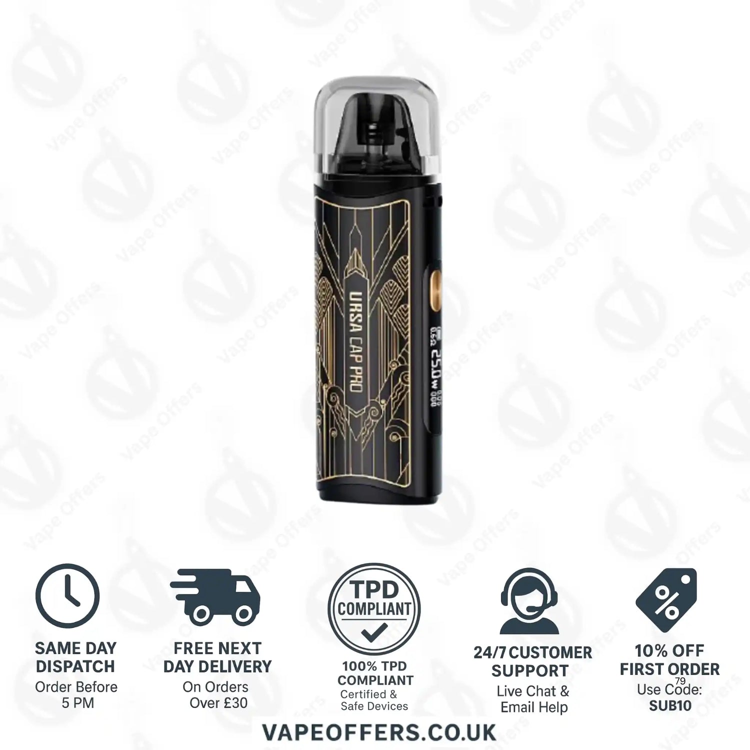 Lost Vape Ursa Cap Pro Pod Vape Kit Golden Glade 