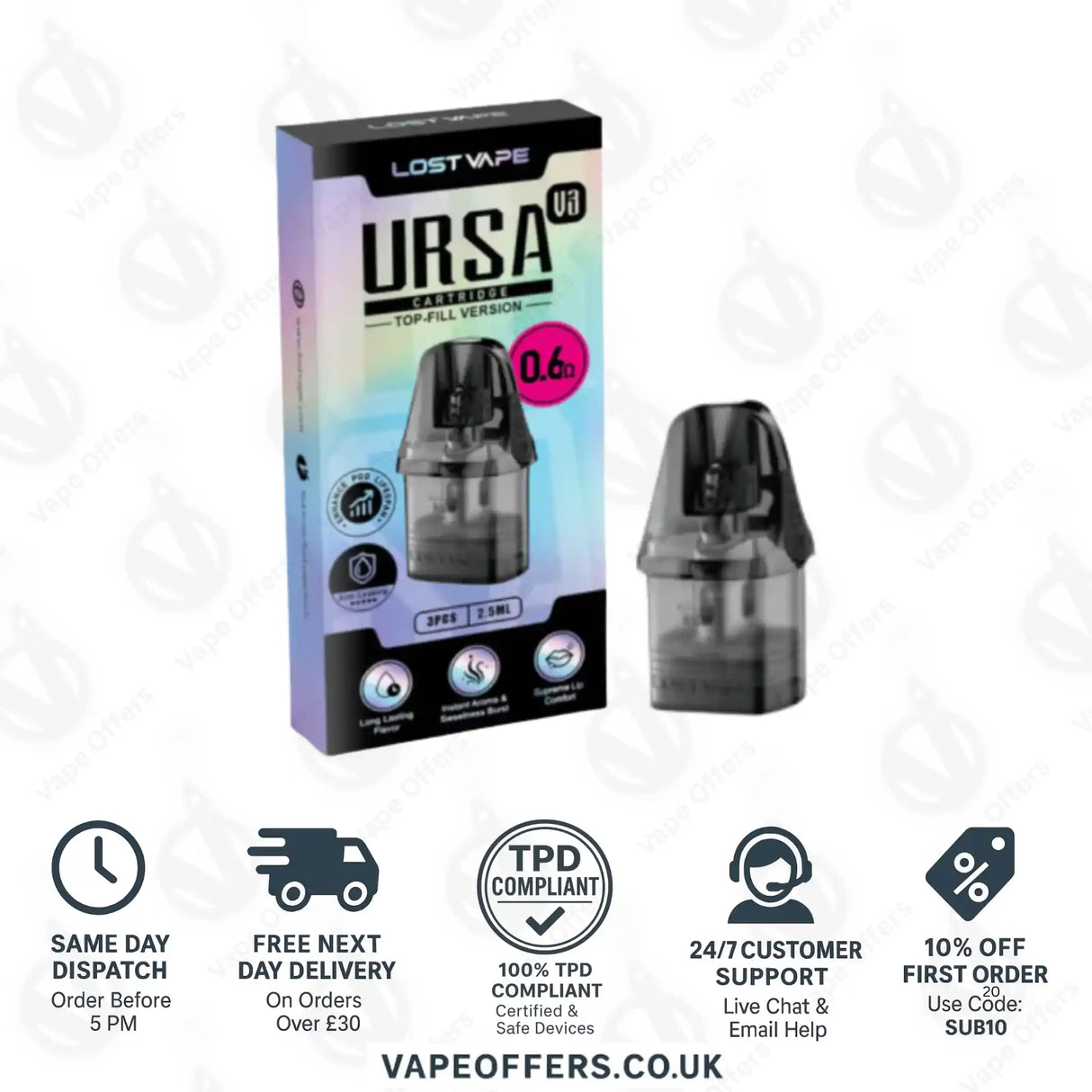 Lost Vape Ursa Replacement Pods 0.6ohm V3