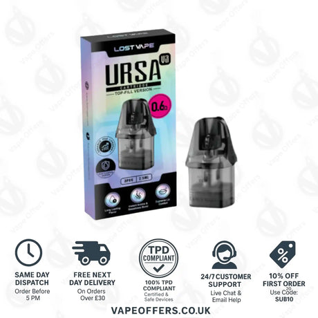 Lost Vape Ursa Replacement Pods 0.6ohm V3