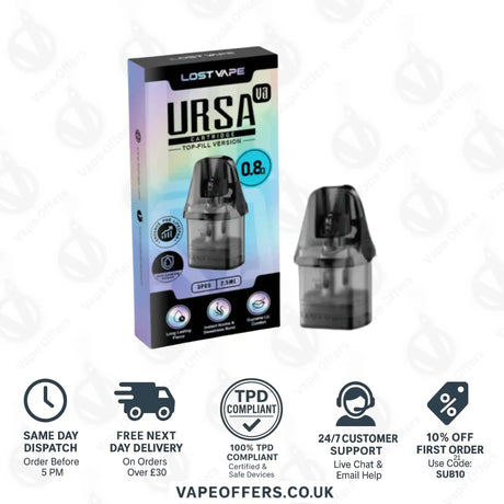 Lost Vape Ursa Replacement Pods 0.8ohm V3