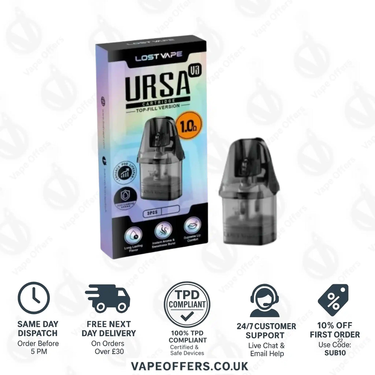 Lost Vape Ursa Replacement Pods 1.0ohm V3