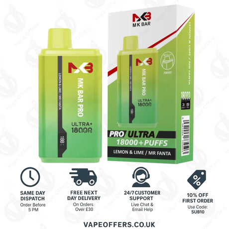 MK Bar Pro Ultra 18000 Lemon Lime Mr Fanta