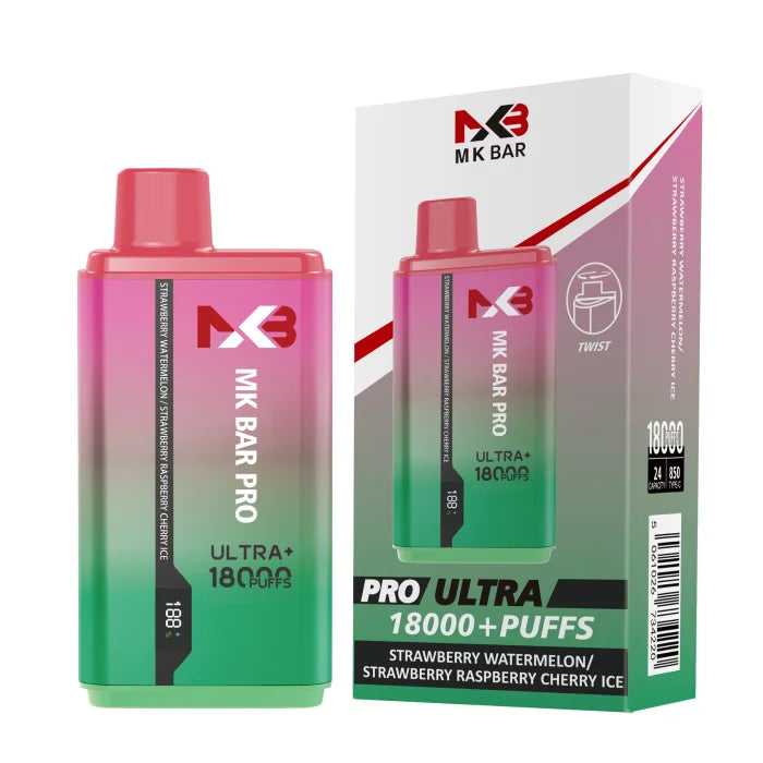 MK Bar Pro Ultra + 18000 - Strawberry Watermelon - Strawberry Raspberry Cherry Ice