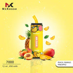 Load image into Gallery viewer, McKesse MK Bar 7000 Puffs Disposable Vape - Peach Mango &amp; Pineapple 
