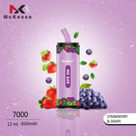 Load image into Gallery viewer, McKesse MK Bar 7000 Puffs Disposable Vape - Strawberry &amp; Grape 
