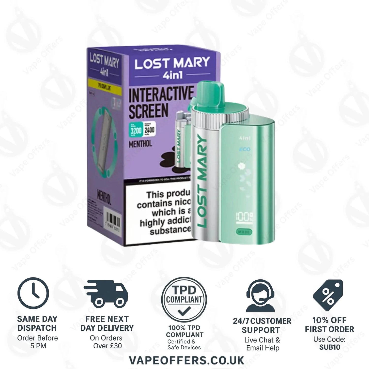 Menthol Lost Mary 4 in 1 Prefilled Pod Kit 