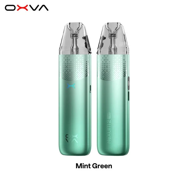 OXVA NeXLIM 2 Mini pod kit in mint green, front and back