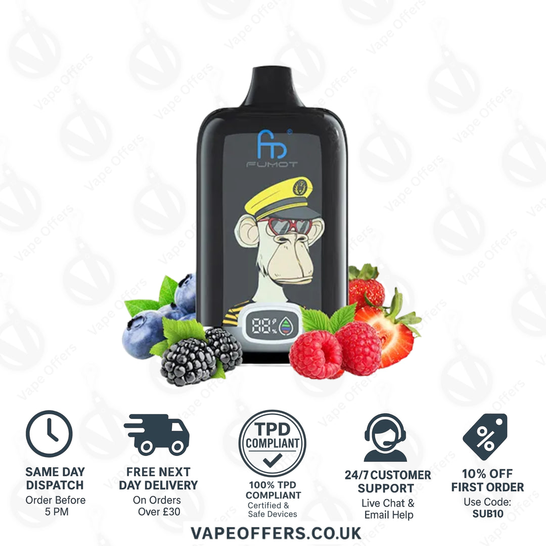 Mixed Berries Fumot Digital Box 12000 Puffs Vape