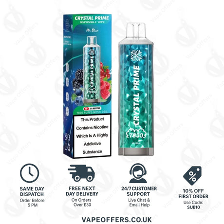 Mr Blue Crystal Prime 7000 Vape