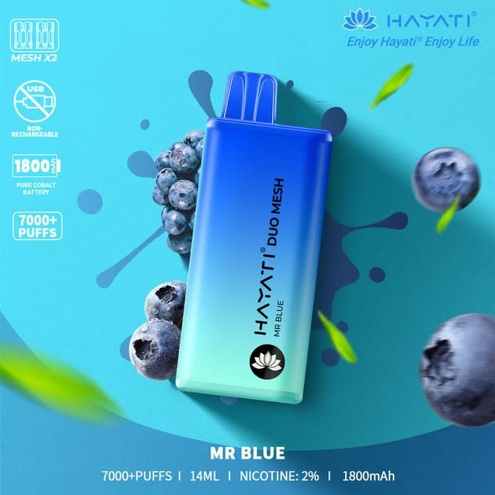 Hayati Duo Mesh 7000 Puffs Disposable Vape Box Deal