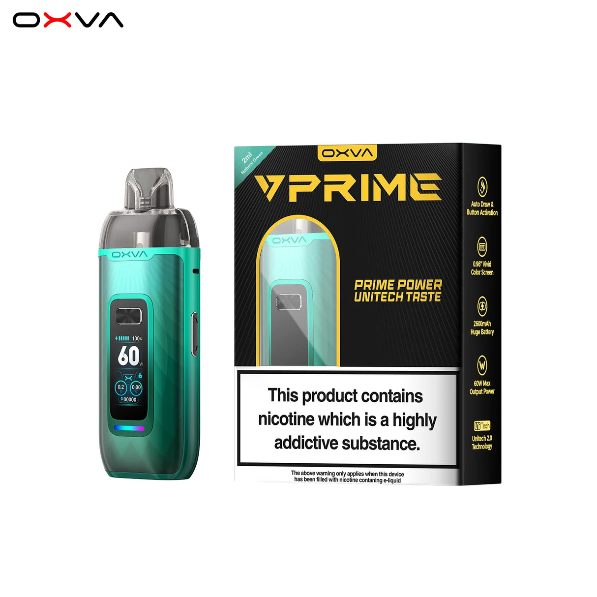 Oxva Vprime Pod Vape Kit - Natural Green 