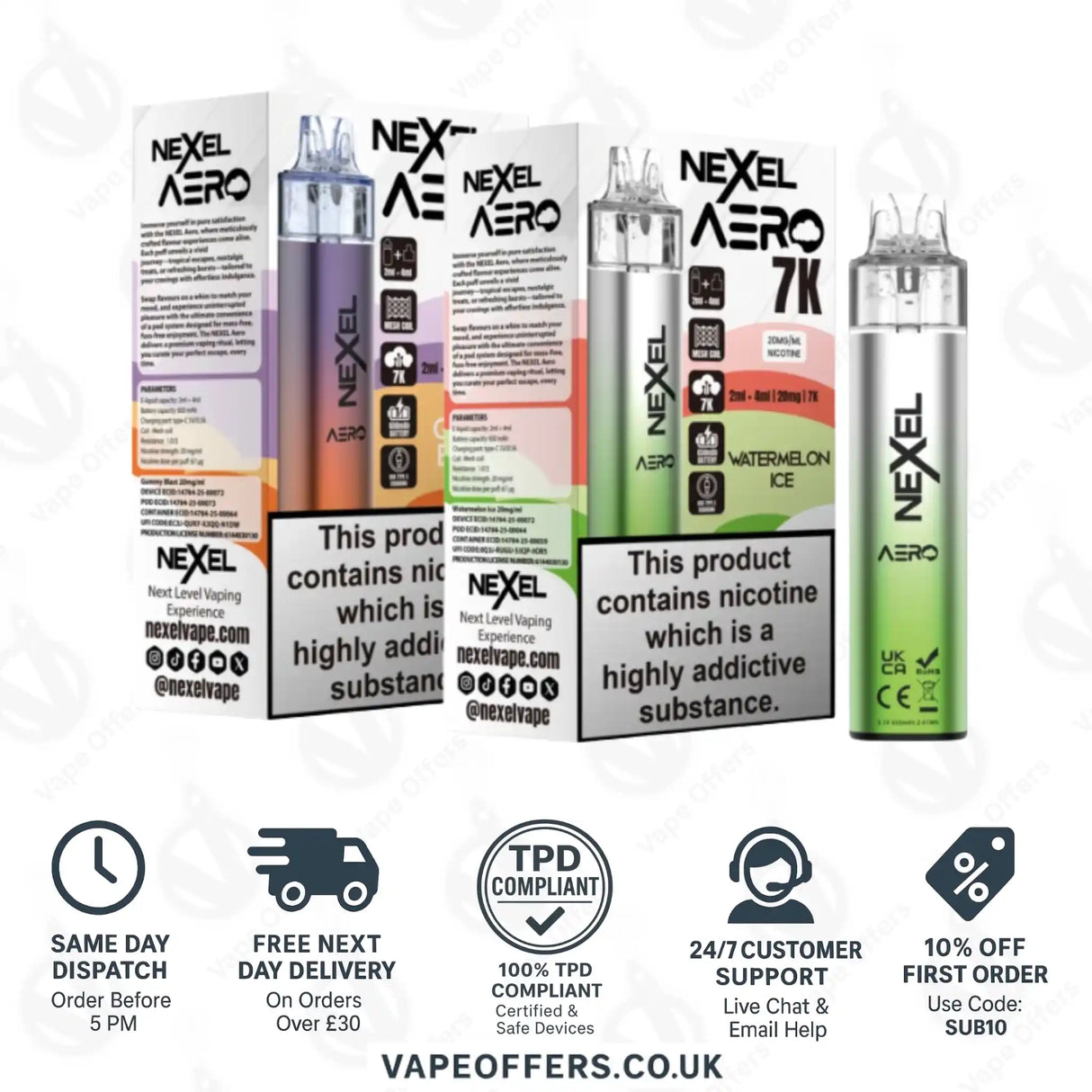 Nexel Aero 7K Prefilled Pod Kit 