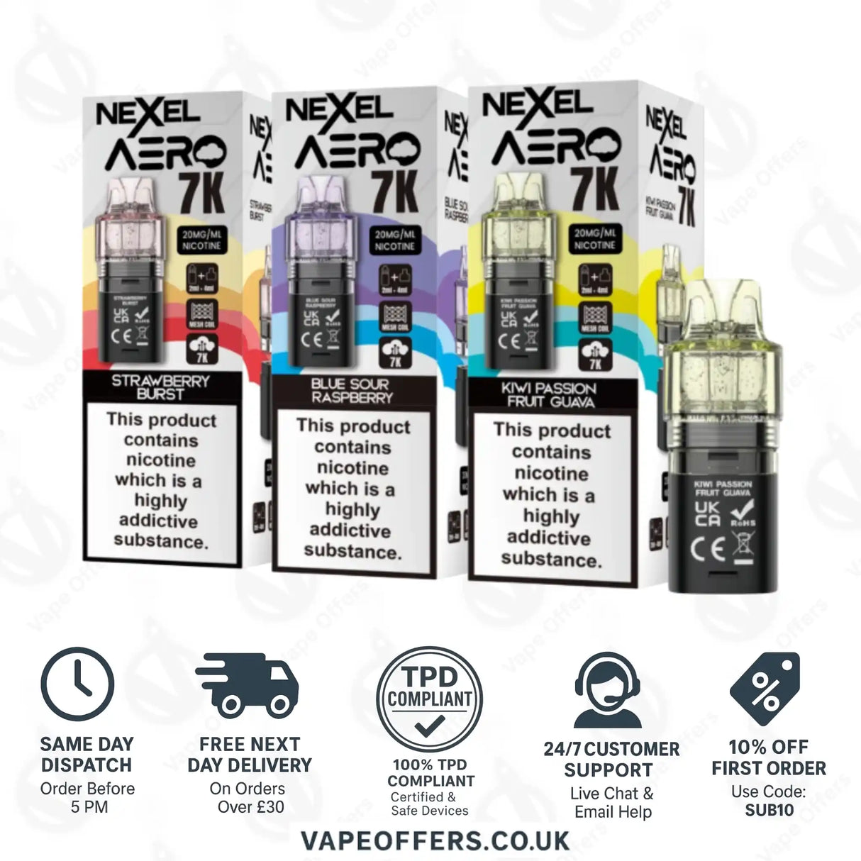 Nexel Aero 7K Prefilled Pods 