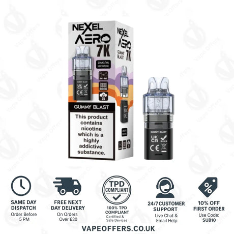 Nexel Aero 7K Prefilled Pods Gummy Blast
