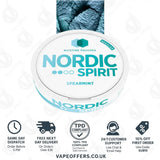 Nordic Spirit Nicotine Pouches Spearmint Regular 
