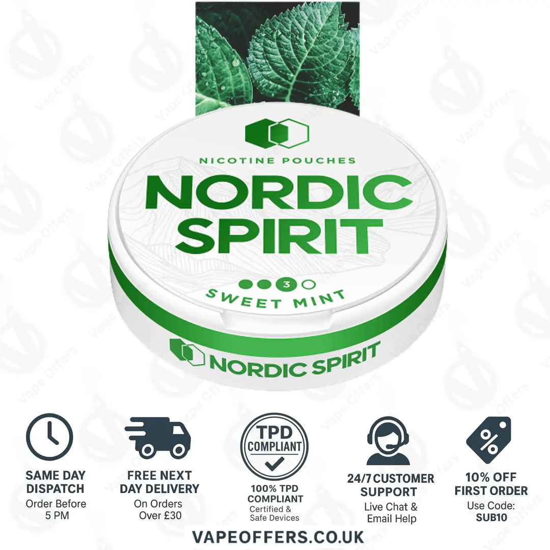Nordic Spirit Nicotine Pouches Sweet Mint Strong 